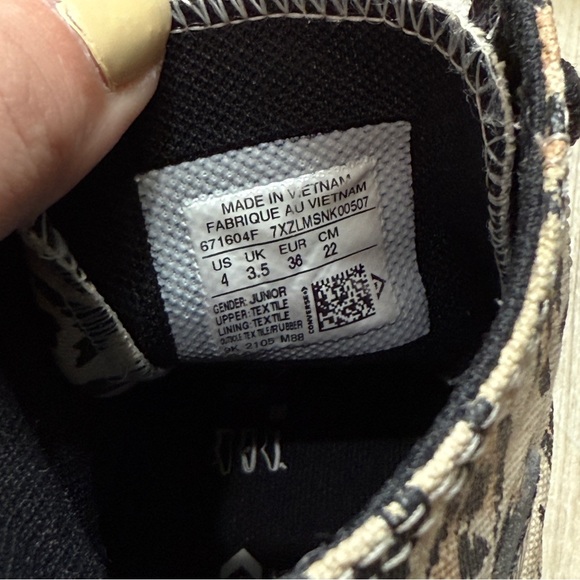Converse chuck taylor all star EVA platform leopard cat print junior‎ size 4 - Picture 5 of 5